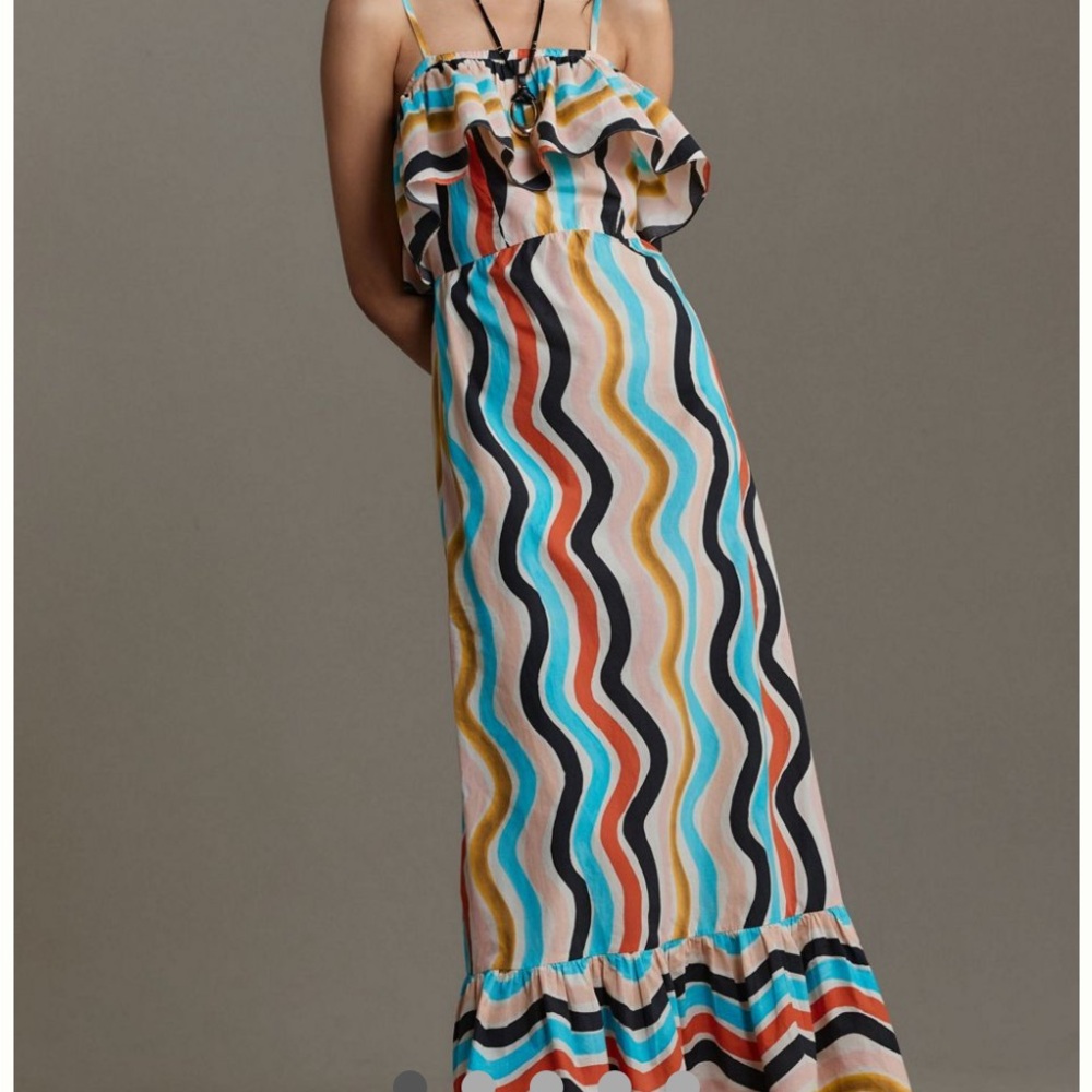 FARM Rio Multicolor Wave Backless Dress